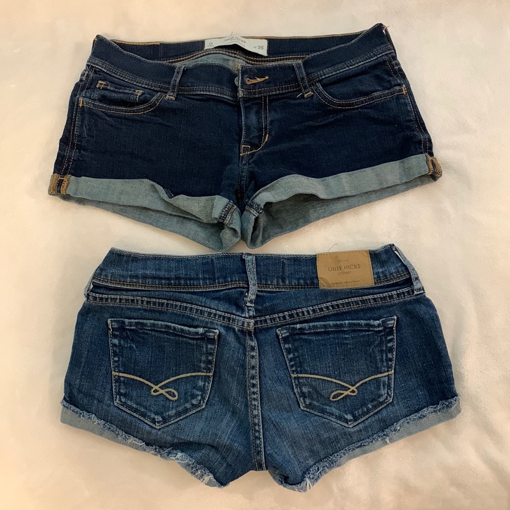 Gilly Hicks Summer Short Shorts | Denim | Size 0/00 PRICE FOR BOTH SHORTS
